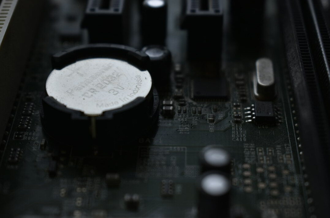 Close-up of a computer circuit board