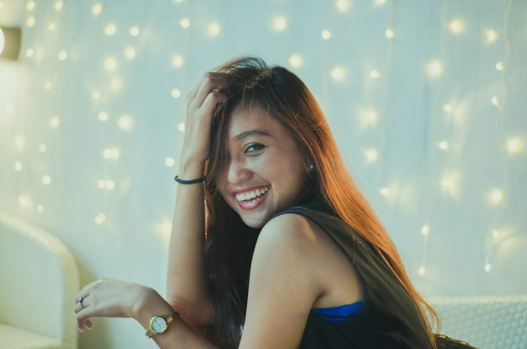 Portrait of a young woman smiling