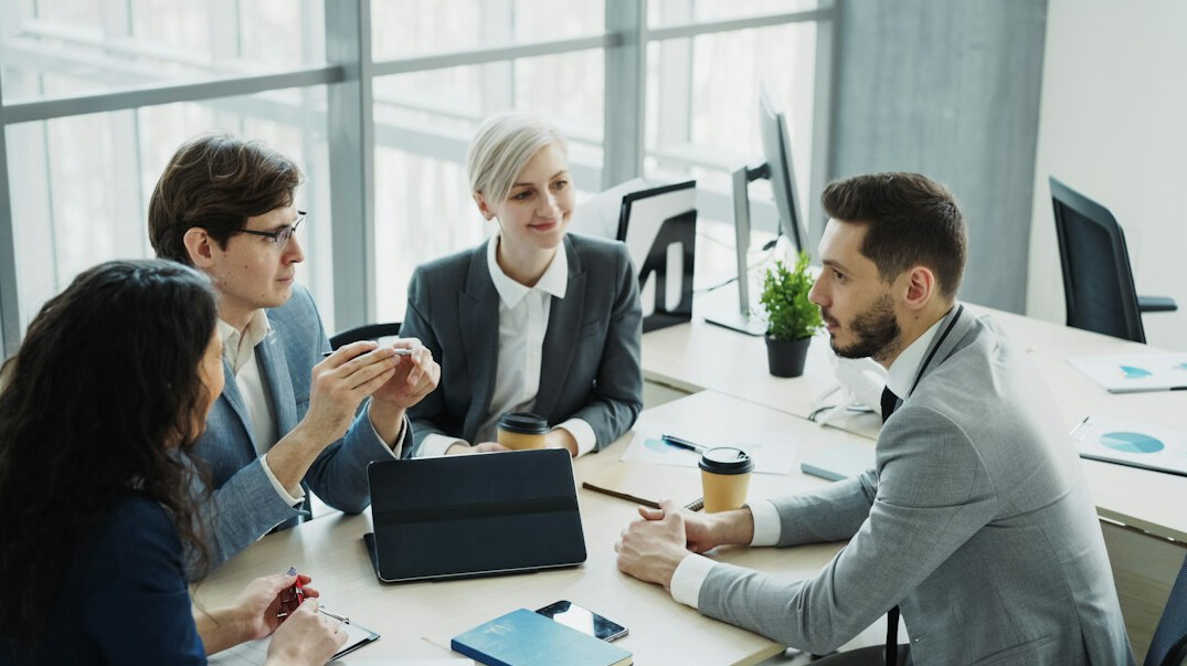 corporate team meeting