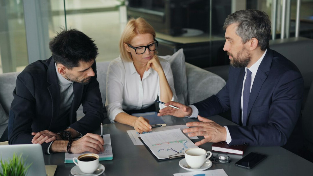 business team discussing ai