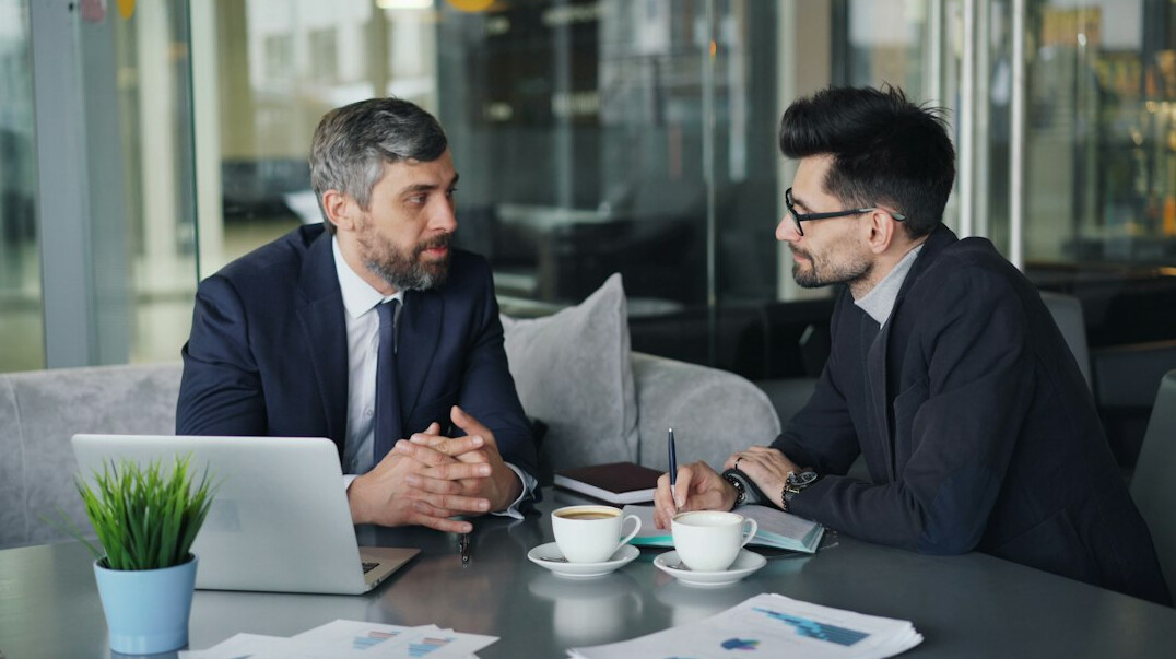 business team discussing workflow