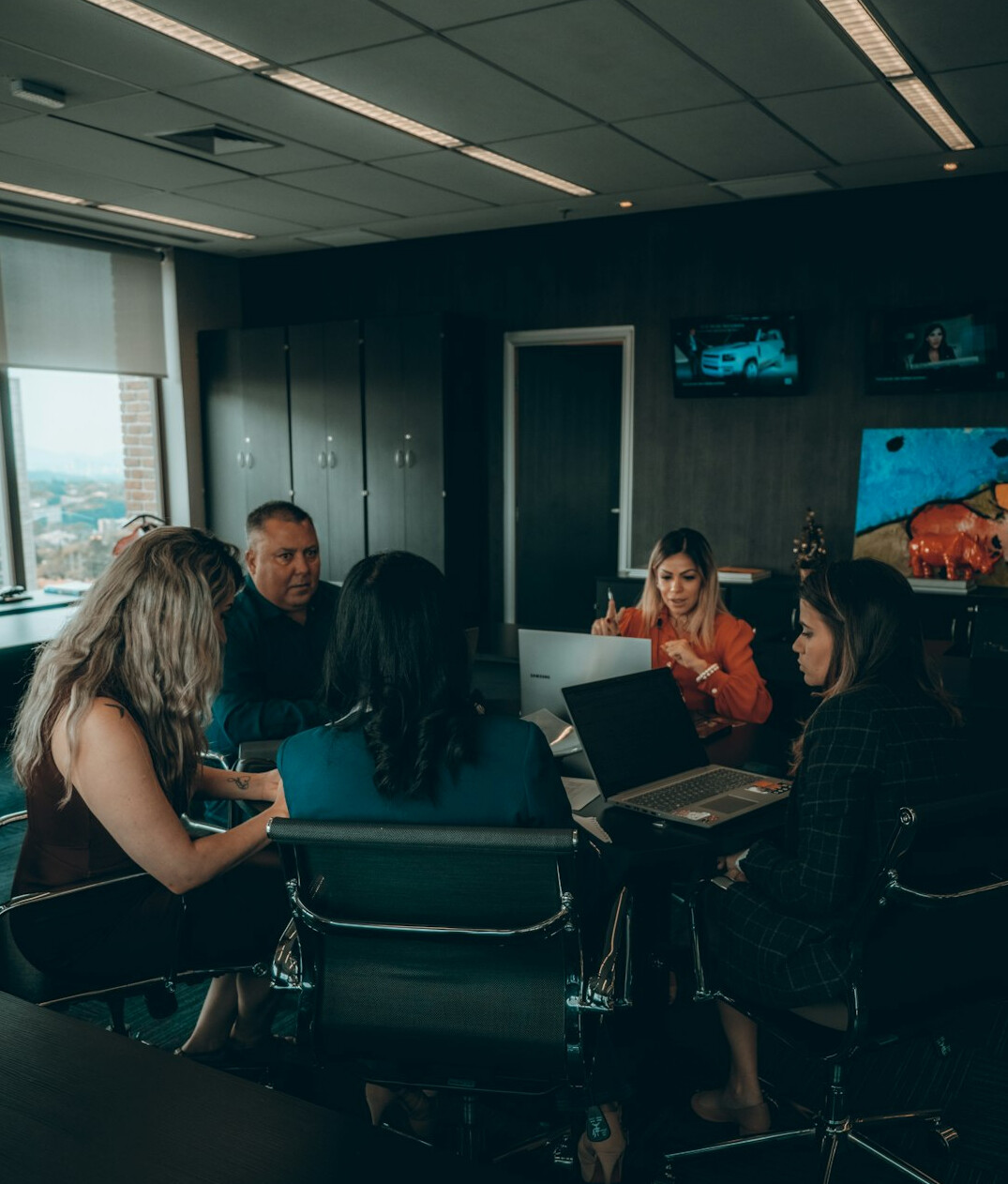 corporate team coding session